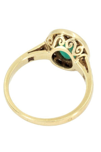 Bague 54 MARQUISE MODERNE ÉMERAUDE ET DIAMANTS 58 Facettes 054761