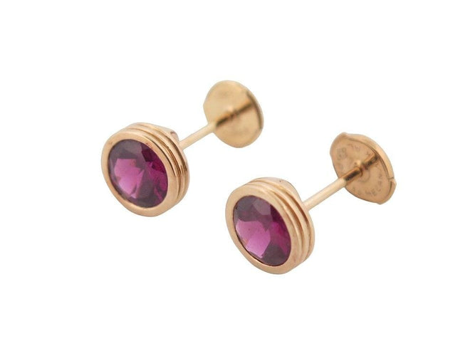 Boucles d'oreilles boucles d'oreilles POIRAY puces lolita rhodolite or 18k 58 Facettes 255878