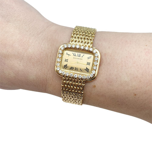 Montre Montre Boucheron en or jaune et diamants. 58 Facettes 30861