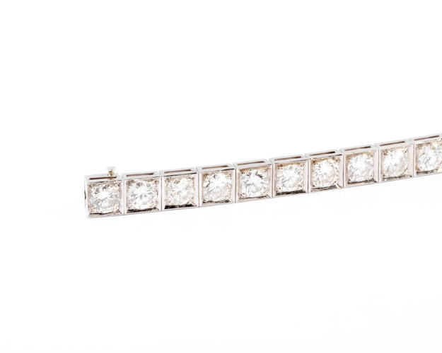 Bracelet Bracelet rivière en diamant et platine 58 Facettes