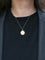 Pendentif Médaille amour Augis "L'essentielle" Plus qu’hier moins que demain Or jaune Rubis Diamant 58 Facettes J239