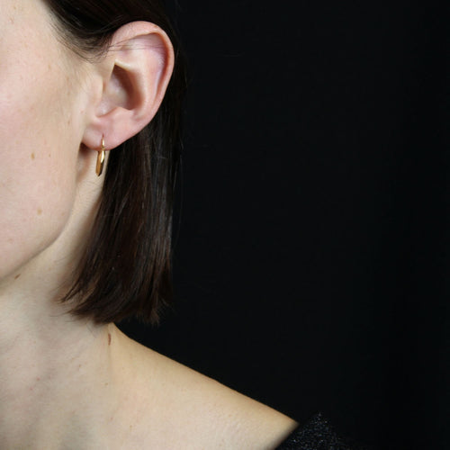 Boucles d'oreilles Boucles d'oreilles créoles or rose ciselé facetté 58 Facettes CVBO19