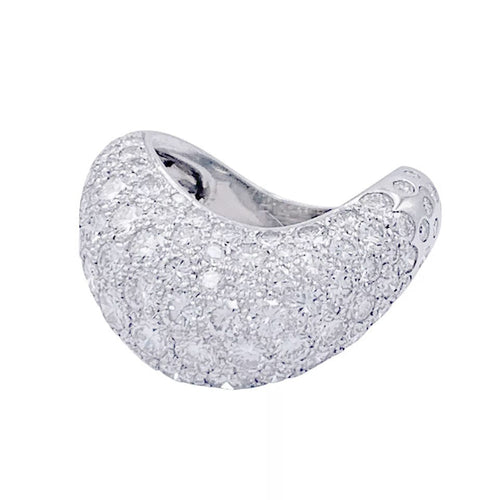 Bague 55 Bague Fred, "Mouvementée", or blanc, diamants. 58 Facettes 32589