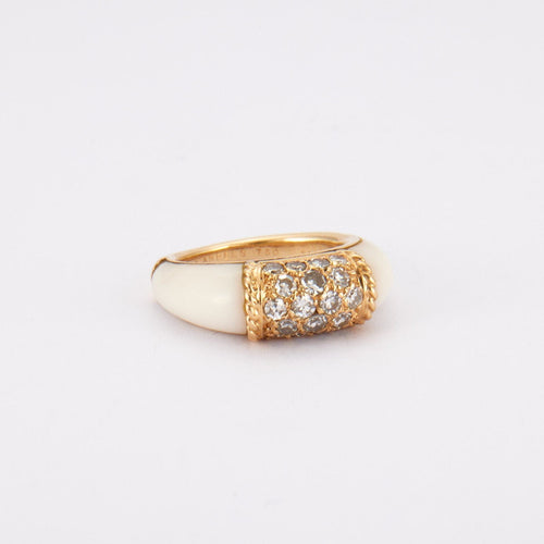Bague 47 VAN CLEEF & ARPELS - Bague Philippine Corail blanc 58 Facettes