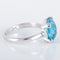 Bague 52 Bague Solitaire Topaze bleue 58 Facettes 8384
