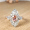 Bague Bague Marquise en or rose diamants et tourmaline 58 Facettes 15062