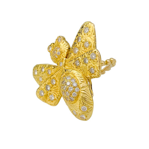 Bague 52 Bague Garnazelle "Papillon" en or jaune, diamants. 58 Facettes 31576