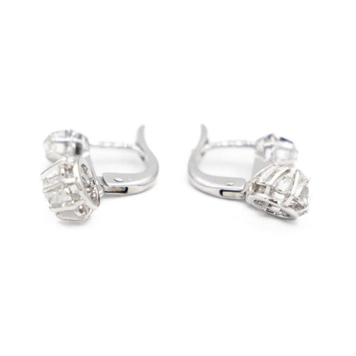 Boucles d'oreilles Boucles d'oreilles Dormeuses Or blanc Diamant 58 Facettes 2027486CN
