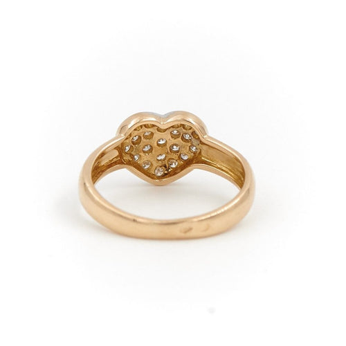 Bague 47 Bague Coeur Or jaune Diamant 58 Facettes 1984322CN