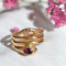 Bague 54 Bague ancienne serpent en or et grenat 58 Facettes 22-568