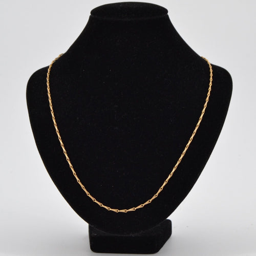 Collier Chaine or jaune maille grain d'avoine 58 Facettes 13-172C