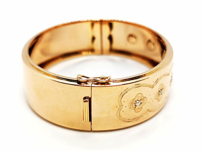 Bracelet Bracelet Manchette Or rose Perle 58 Facettes 1969284CN