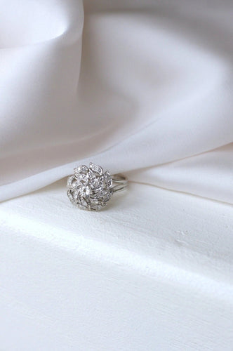 Bague Bague spirale or blanc et diamants 58 Facettes