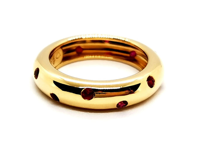 Bague 51 Chaumet Bague Jonc Constellation Or jaune Rubis 58 Facettes 1292117CN