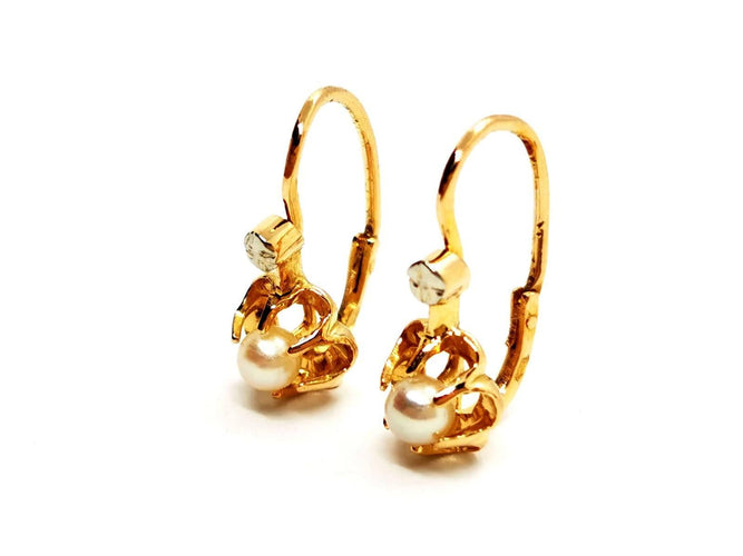 Boucles d'oreilles Boucles d'oreilles Dormeuses Or jaune Perle 58 Facettes 1292353CN
