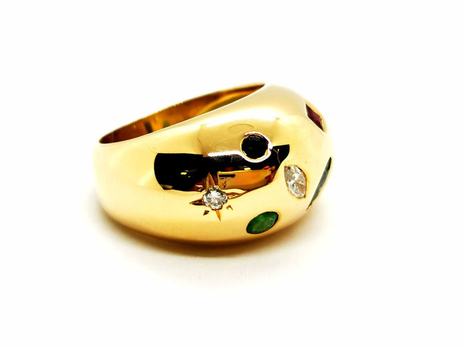 Bague 53 Bague Or jaune Saphir 58 Facettes 1161929CN