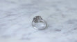 Bague 58 Bague Art Déco carrée Or blanc Platine Diamants 58 Facettes