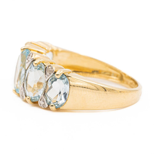 Bague 53 Bague Bandeau Or jaune Topaze 58 Facettes 2112644CN