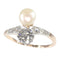 Bague 58 Bague Toi & Moi diamants et perle 58 Facettes 22327-0067