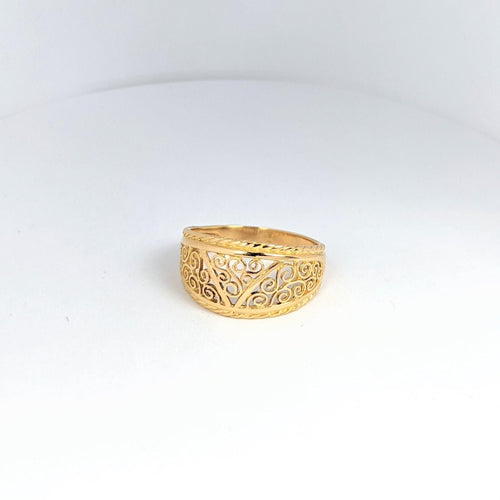 Bague Bague or jaune ciselée et ajourée 58 Facettes 20173