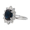 Bague 59 Bague Pompadour Or blanc Saphir 58 Facettes 2543081CN