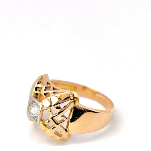Bague Bague en or jaune et diamant 58 Facettes 5626