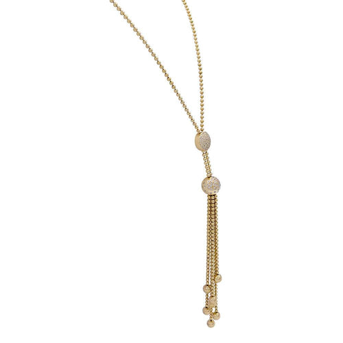 Collier Collier cravate Cartier,"Draperie de Décolleté", or jaune, diamants. 58 Facettes 32590