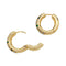Boucles d'oreilles Créoles or jaune, diamants, pierres de couleur. 58 Facettes 31769