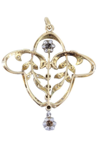 Pendentif Pendentif diamants, art-nouveau 58 Facettes 063101
