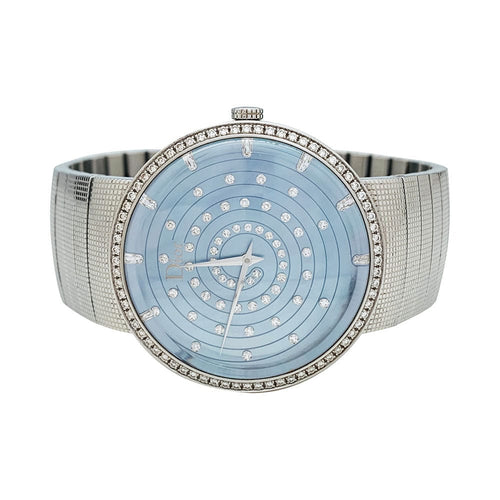 Montre Montre Dior, "La D de Dior", acier, nacre, diamants. 58 Facettes 30996
