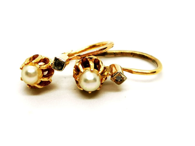 Boucles d'oreilles Boucles d'oreilles Dormeuses Or jaune Perle 58 Facettes 1467981CN