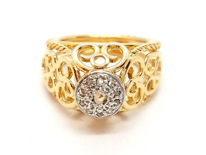 Bague 50 Bague Art déco Or jaune Diamant 58 Facettes 00773CN