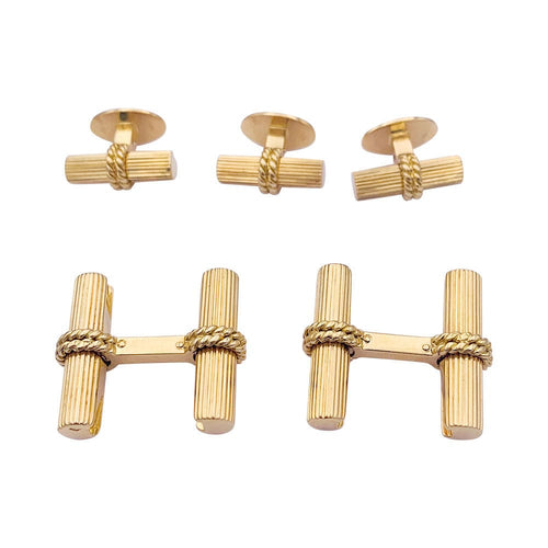 Boutons de manchette Parure d'habit en or jaune. 58 Facettes 32854