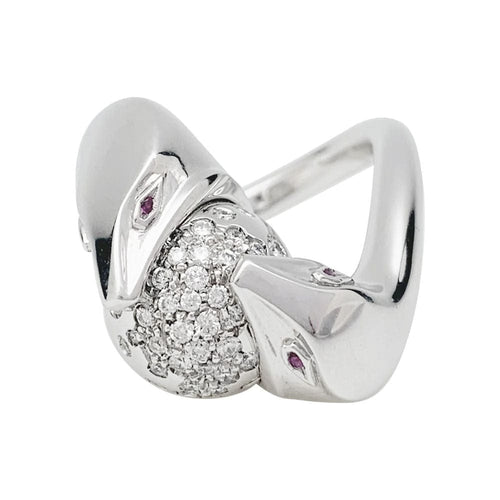 Bague 53 Bague Boucheron, "Trouble", or blanc, diamants. 58 Facettes 31844