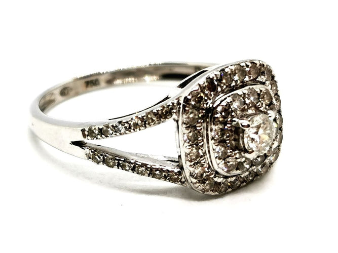 Bague 48 Bague Solitaire Or blanc Diamant 58 Facettes 1422695CN