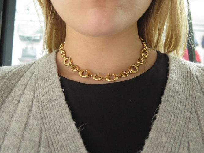 Collier vintage collier CHRISTIAN DIOR en or jaune 58 Facettes 258483