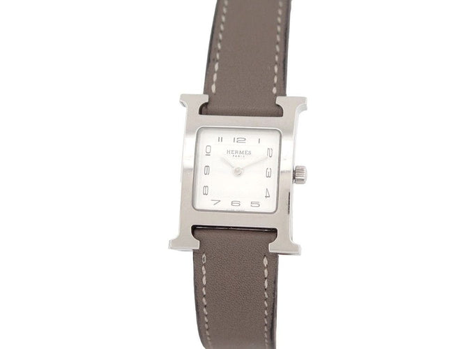 Montre montre HERMES heure h mm double hh1.210 30 mm tour quartz acier 58 Facettes 252960