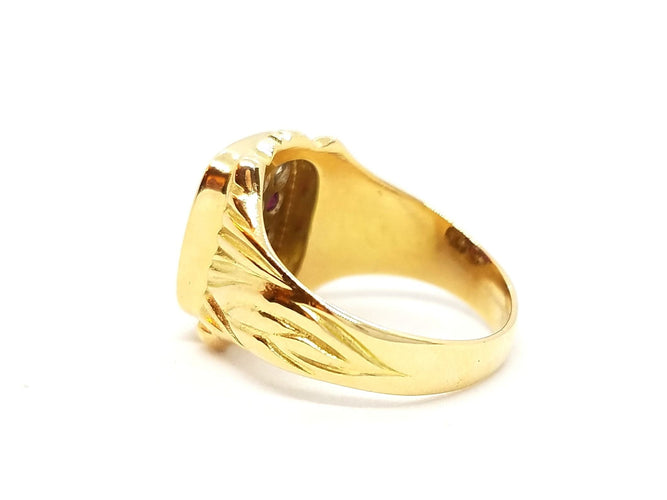 Bague 51 Bague Or jaune Diamants et Rubis 58 Facettes 588122CN