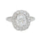 Bague 55 Bague marguerite en or blanc et diamants. 58 Facettes 31177