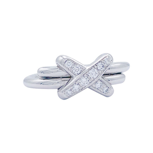 Bague 49 Bague Chaumet, "Jeux de Liens", or blanc, diamants. 58 Facettes 33392