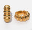 Boucles d'oreilles Créoles en or jaune godronnée Chimento 58 Facettes