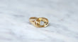 Bague 49.5 Bague Tank retro en or jaune et diamant 58 Facettes