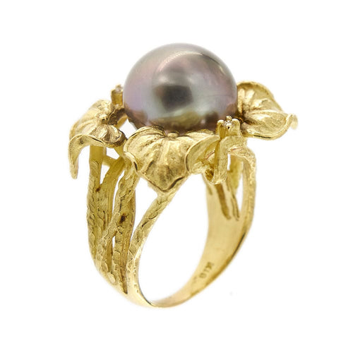 Bague 55 Bague perle de Tahiti et diamants 58 Facettes 34228