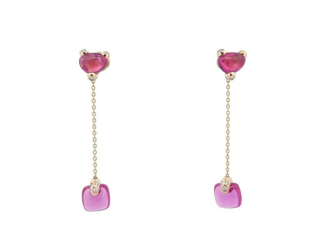 Boucles d'oreilles boucles d'oreilles POMELLATO sassi tourmaline sassi or jaune 18k ears 58 Facettes 249948