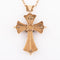 Pendentif Croix provençale or jaune et diamants 58 Facettes