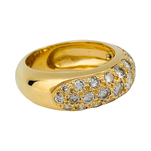 Bague 54 Bague jonc en or jaune, diamants. 58 Facettes 31643