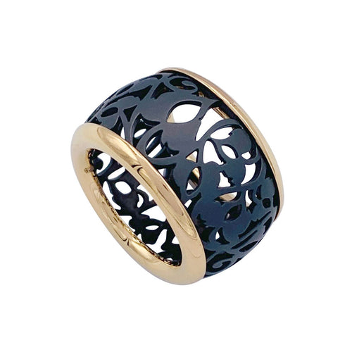 Bague 54 Bague Pomellato, "Arabesque", or rose, titane. 58 Facettes 32313
