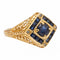 Bague 53 Bague Chevalière Or jaune Saphir 58 Facettes 2360844CN