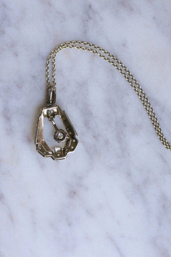 Collier Pendentif collier Art Déco diamants 58 Facettes