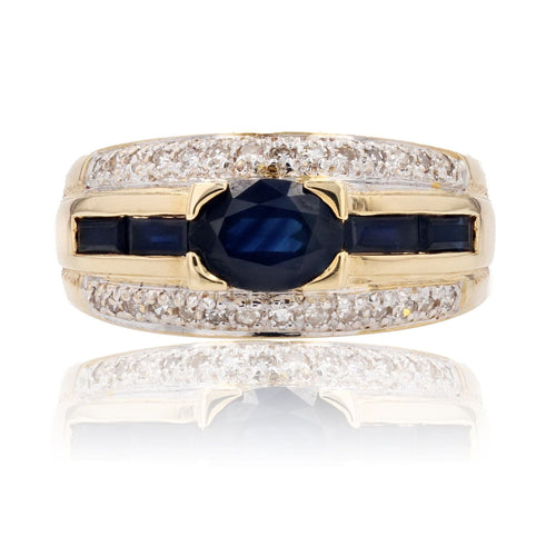 Bague 57 Bague jonc saphirs et diamants occasion 58 Facettes CV61